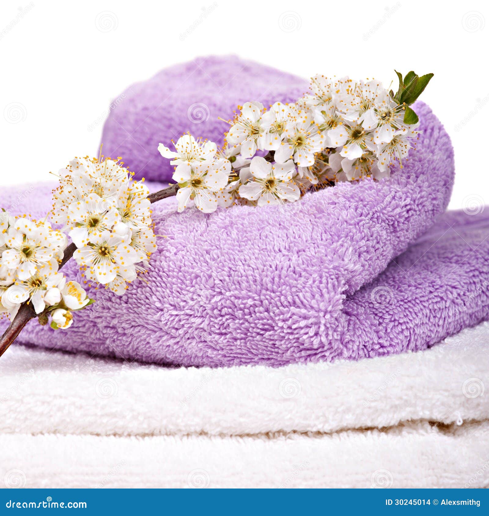 Towels with flowers stock photo. Image of beautiful, plant 30245014