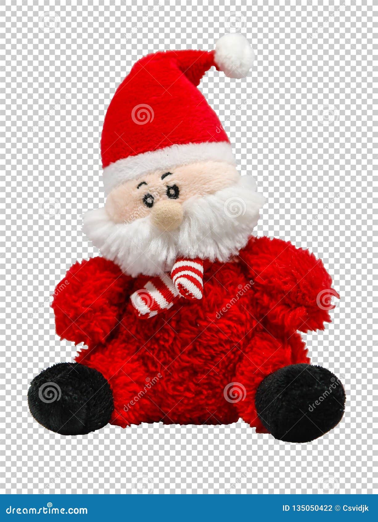 Soft Toy Santa Claus on a Transparent Background, Png Stock Photo - Image  of childish, texture: 135050422