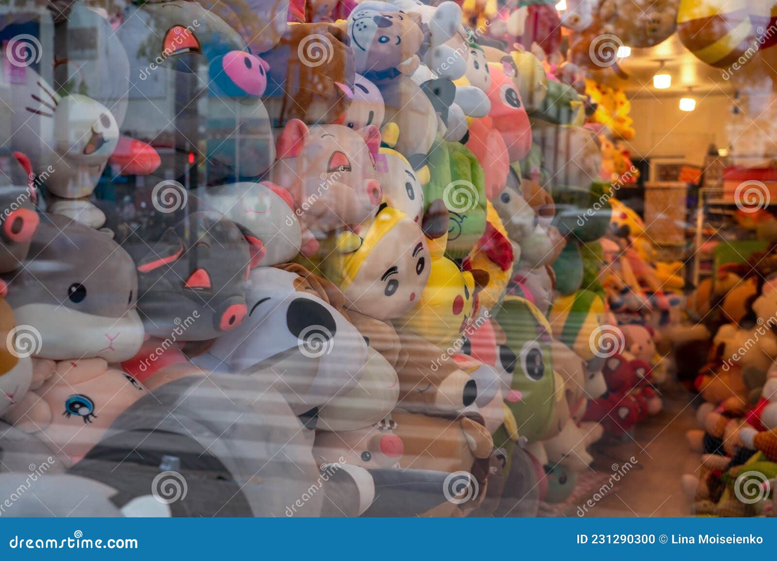 Soft toy shop display stock photo. Image of interior - 231290300