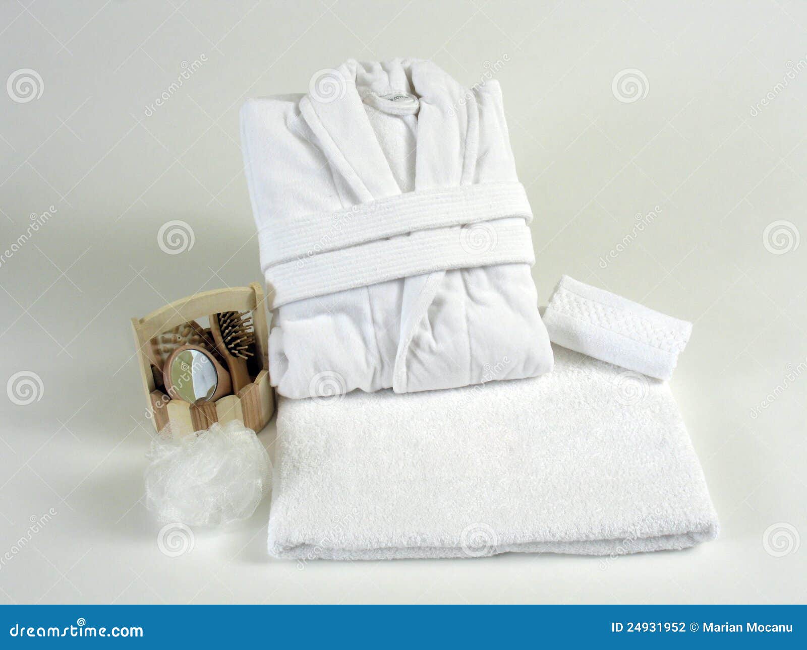 Soft white bathrobe stock photo. Image of soft, bathrobe - 24931952