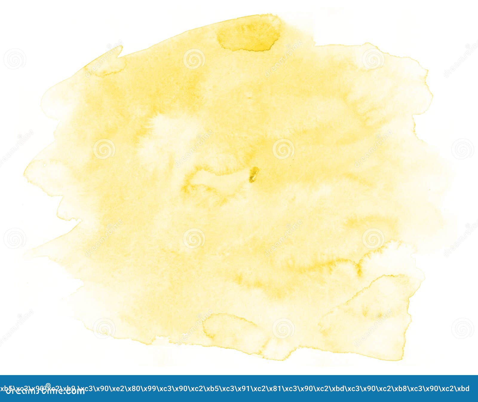 Soft Yellow Watercolor Background, Soft Shades of Paint on White Paper ...