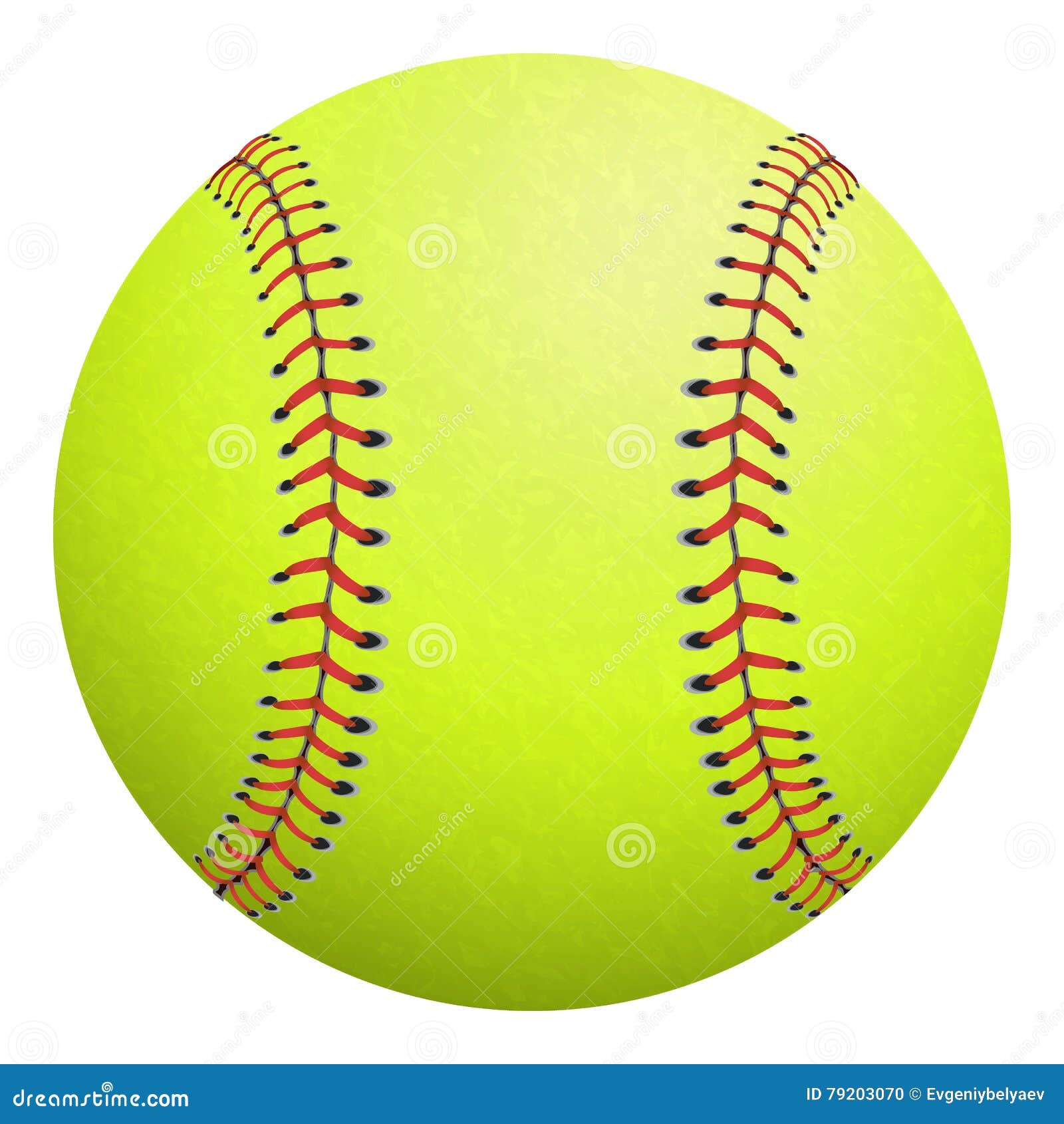 Softball Aislado En Blanco Ilustración Del Vector Ilustración del