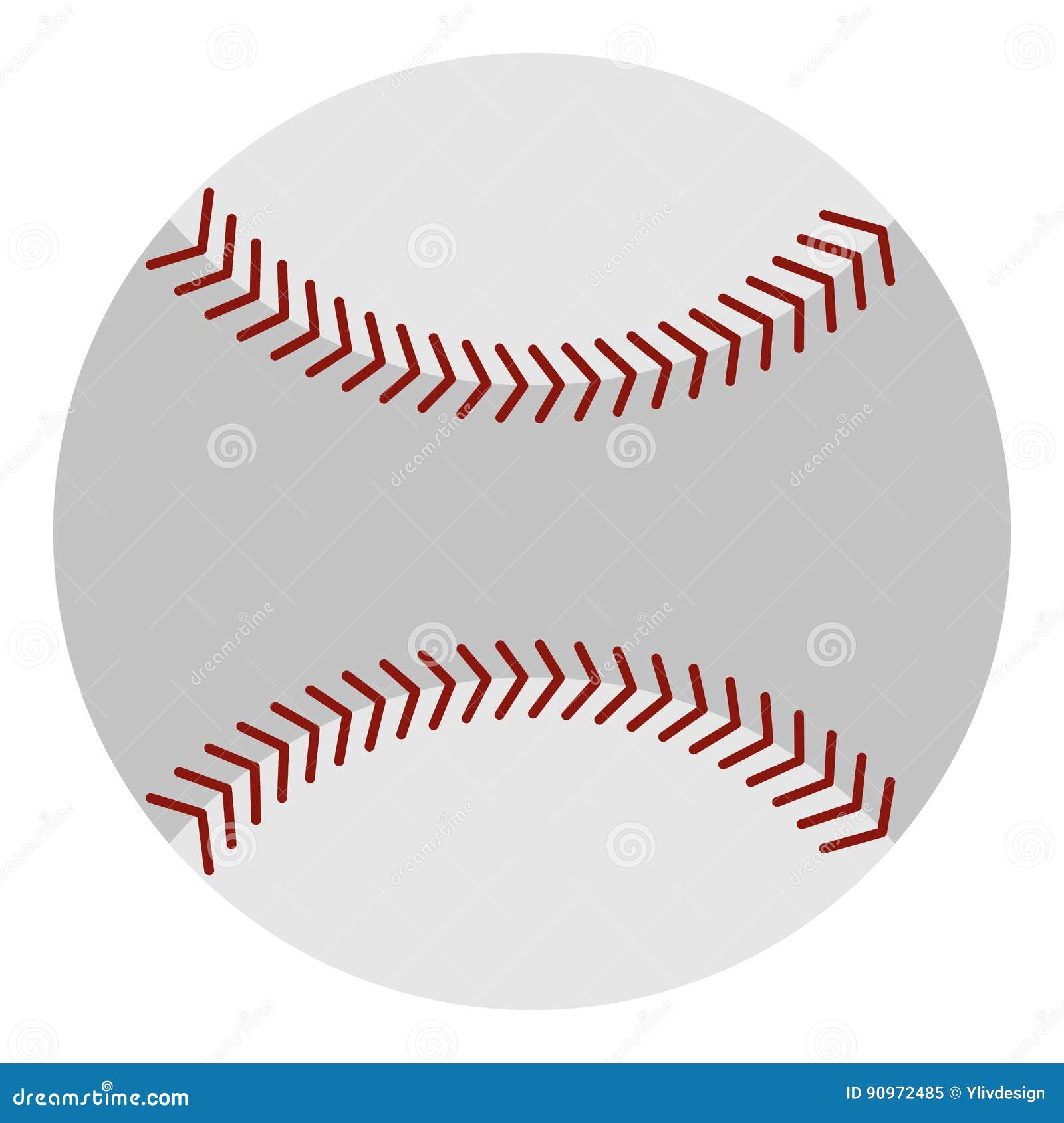 Softball Ball Icon Isolated Stock Vector Illustration of competition