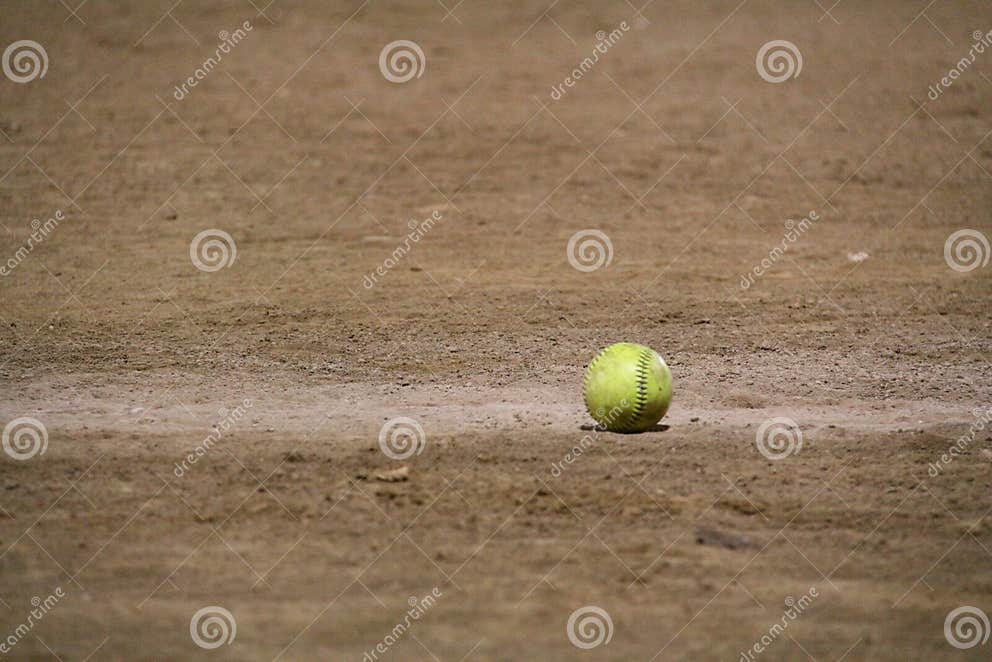 Softball in dirt stock image. Image of catcher, baseball 8756471