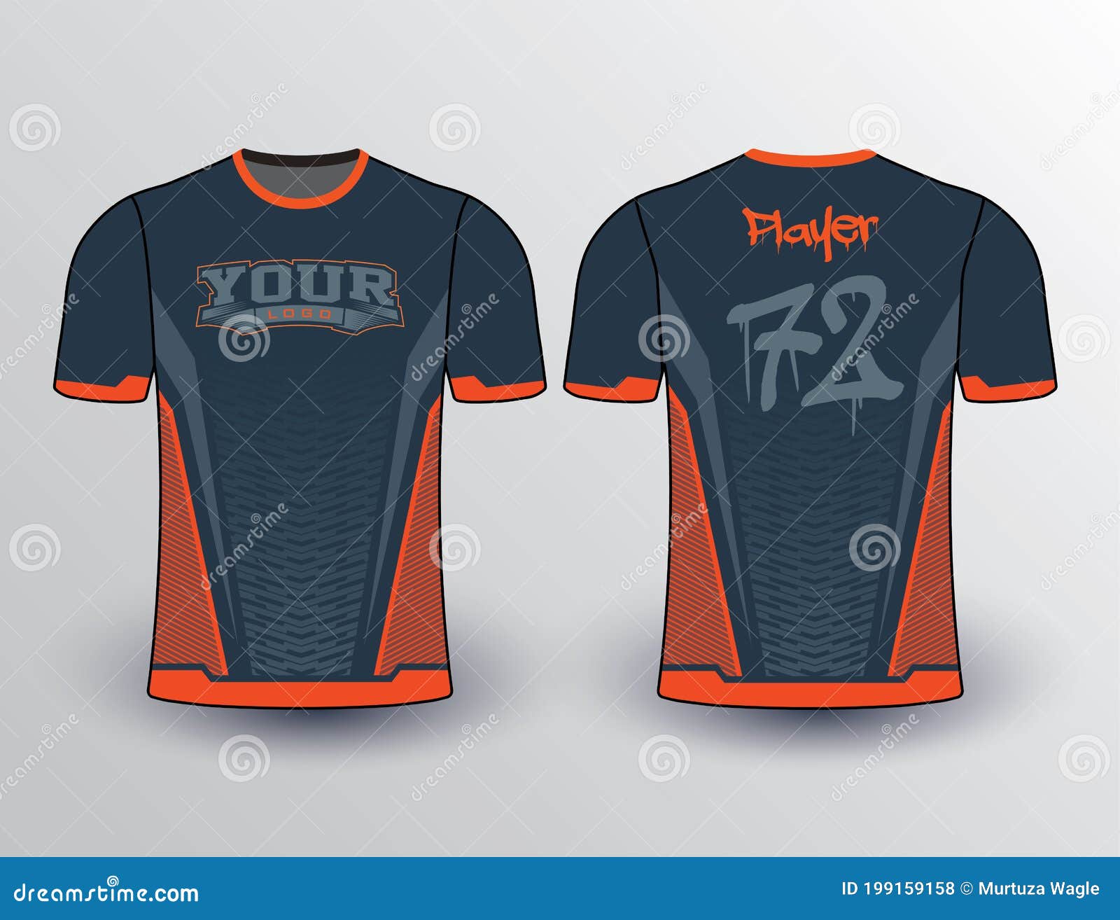 Download Baseball Softball Esports Jersey Graphite Orange And Dark ...