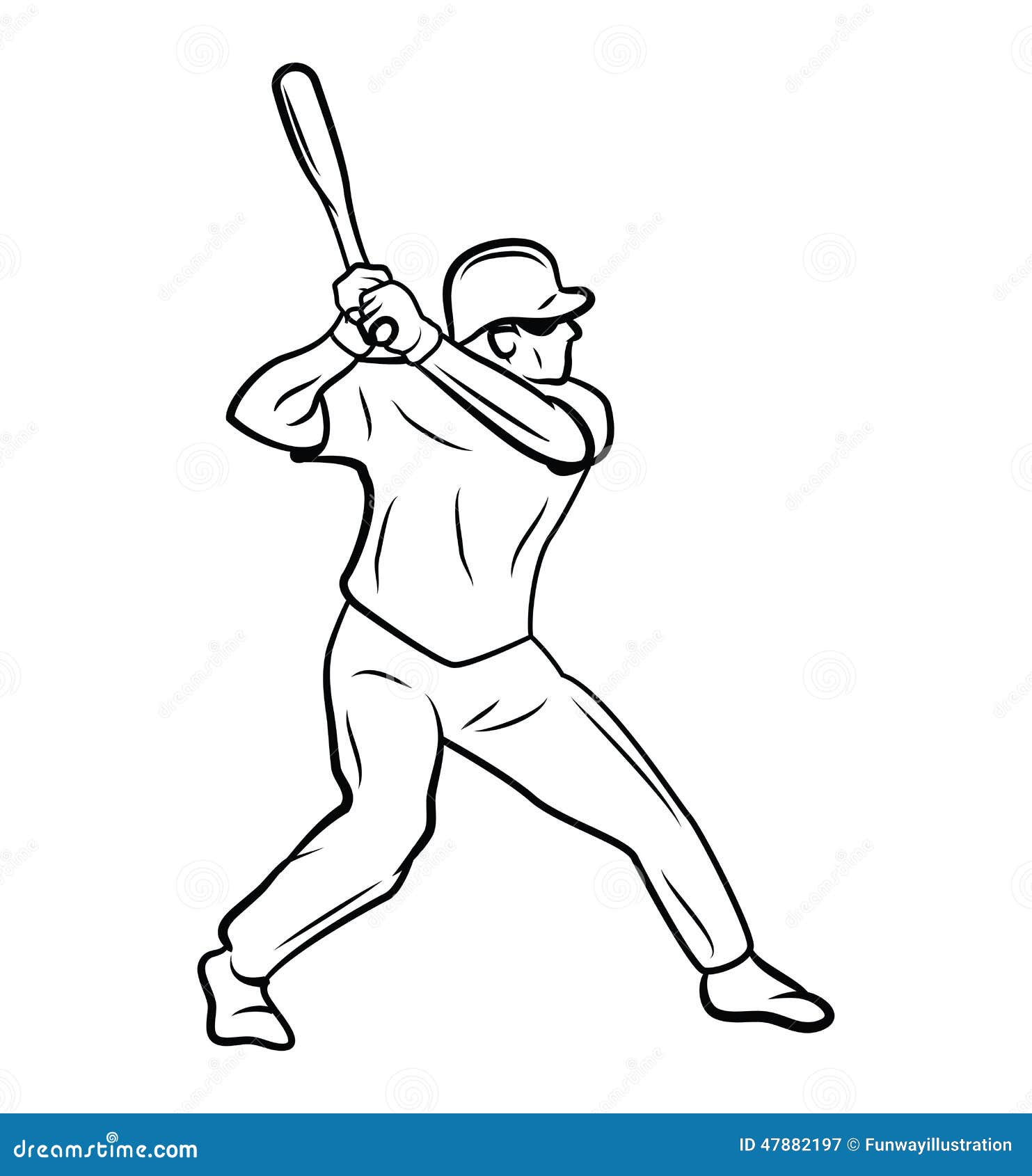 Softball Player stock vector. Illustration of vintage - 47882197