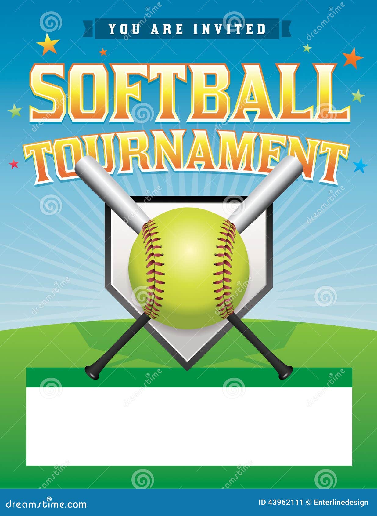 Softball Tournament Template Illustration 44668346