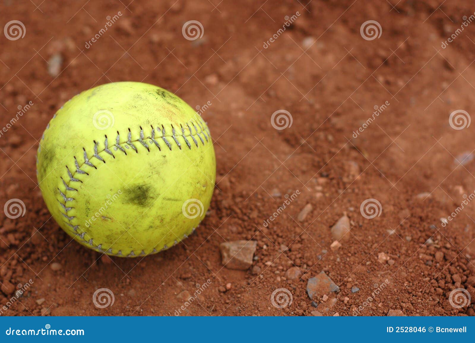 Softball, well used stock photo. Image of color, baseball 2528046