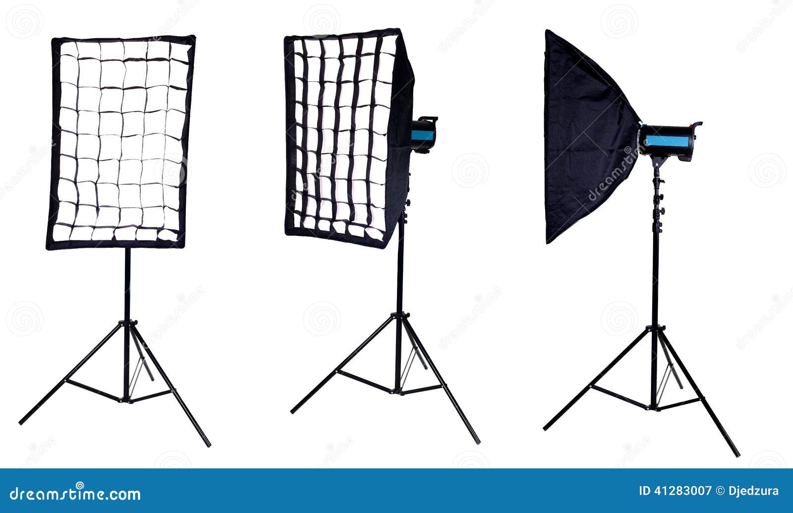 Softbox Mounted on Studio Flash. Isolated Stock Image Image of