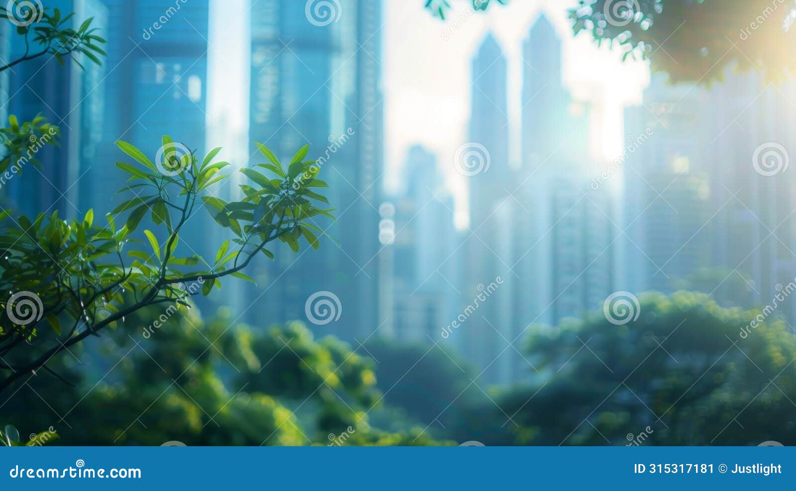 softly blurred cityscape in the backdrop resembling a dreamy utopian city where advanced technology and nature coexist