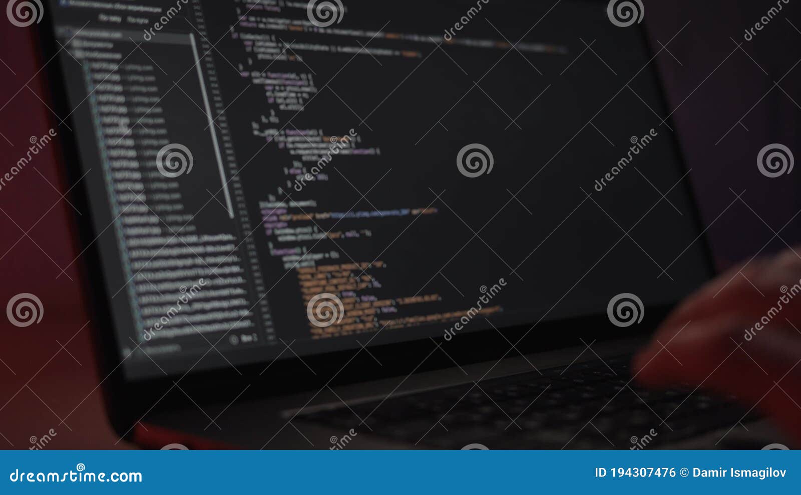 Software Computer Programming Code, Close Up of Laptop Screen Stock ...