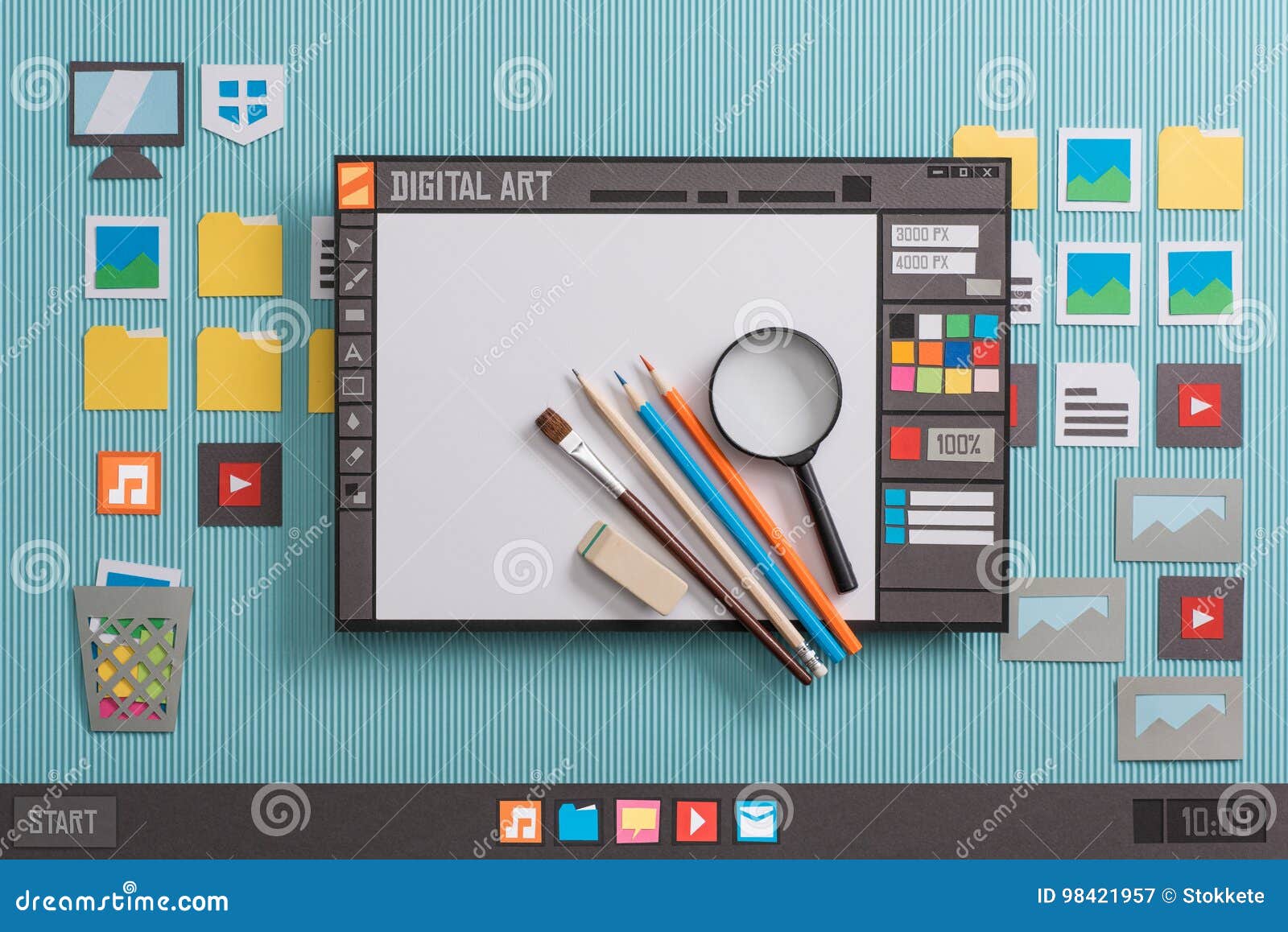 Software Del Diseño Gráfico Imagen de archivo Imagen de interfaz