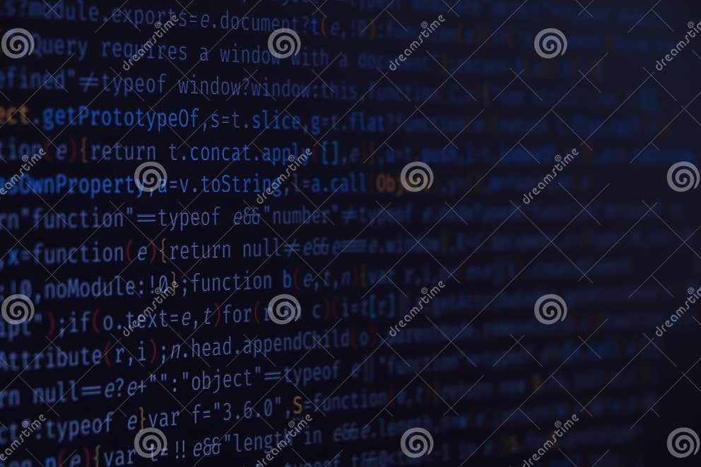 Software Developer Programming Code. Abstract Computer Script Code ...