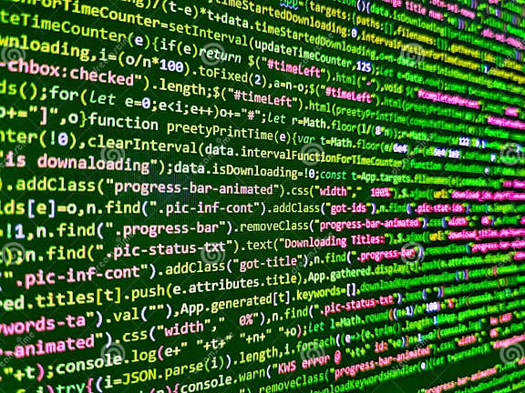 Software Developer Programming Code. Computer Programming Source Code ...