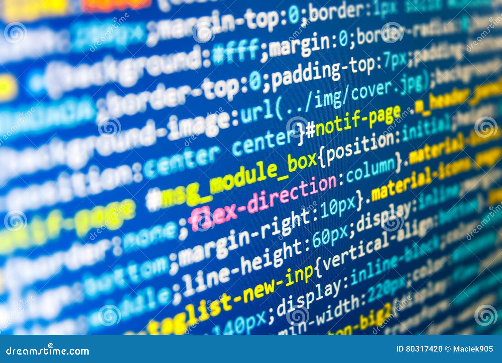 Software Developer Workspace Screen Stock Photo - Image of digital ...