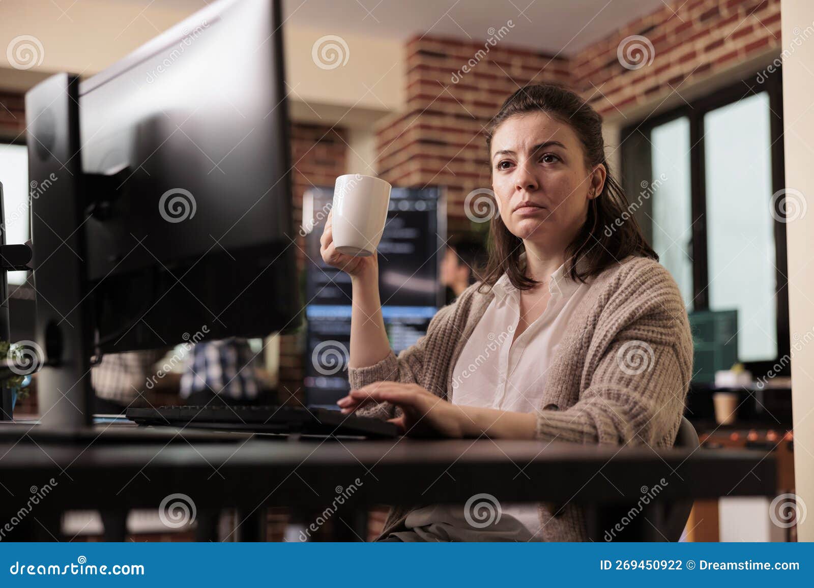Software Developer Writing Html Code on Computer, Stock Photo - Image ...