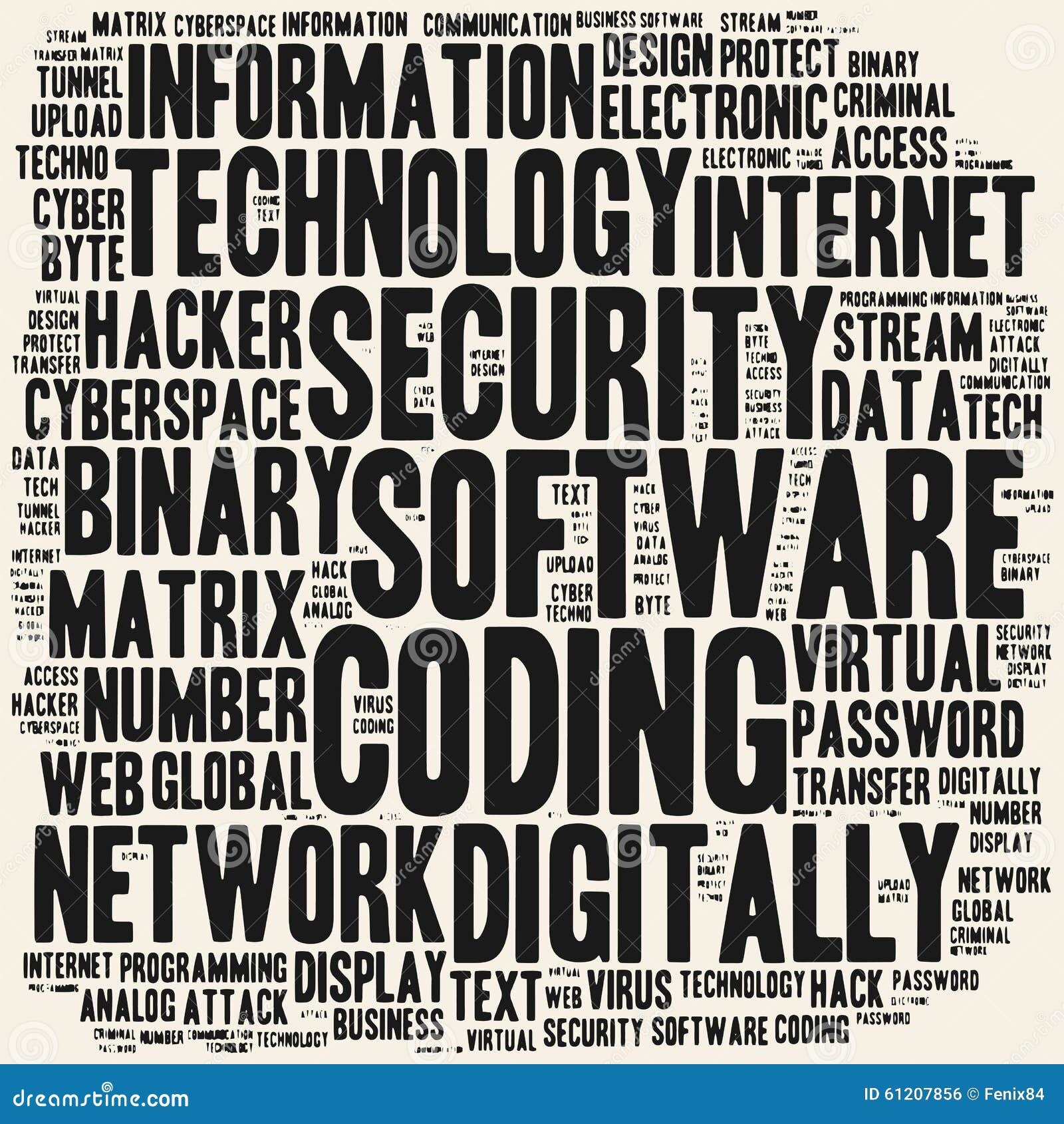 Software Development. Cloud Words. Stock Vector - Illustration of