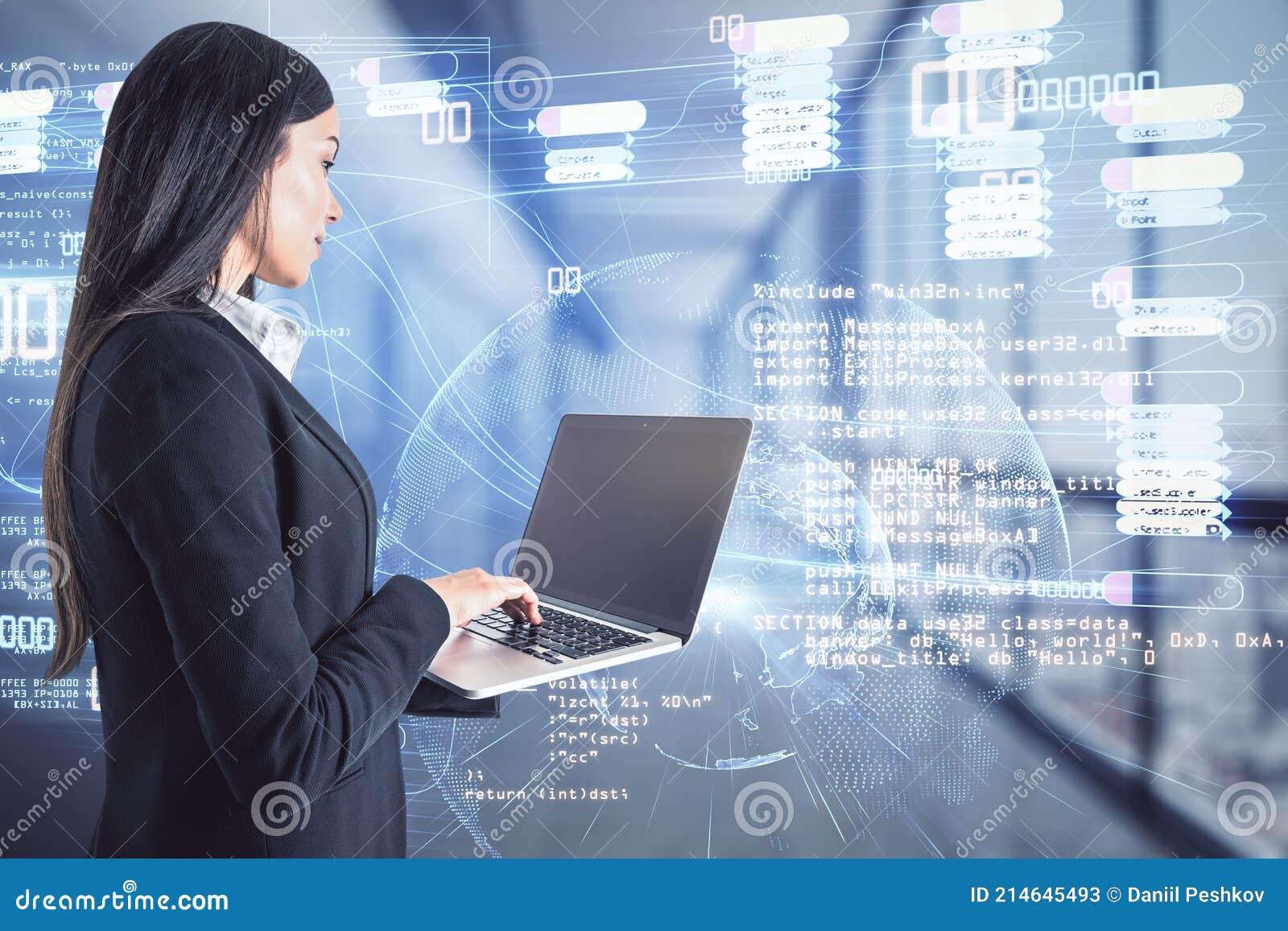 Software Development and Coding Concept with Programmer Working on ...