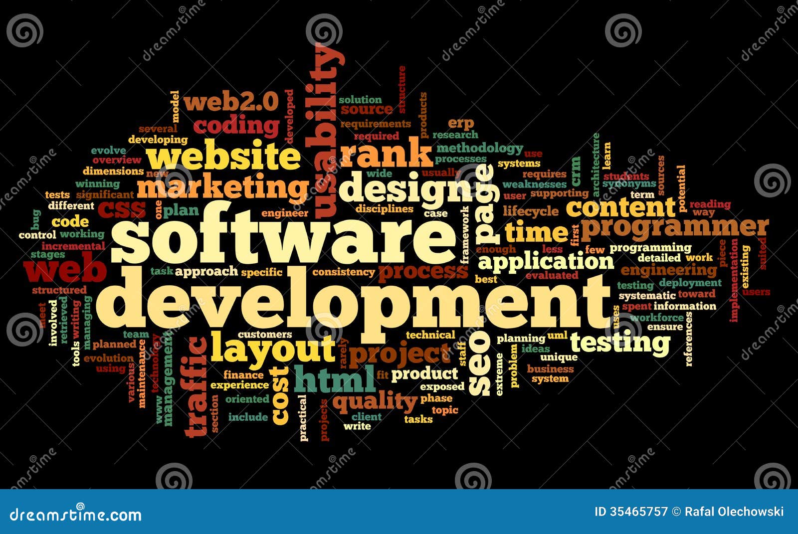 Software Development Concept In Tag Cloud Stock Illustration