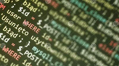 Software Development Monitor Screen Background. Developer Display with ...