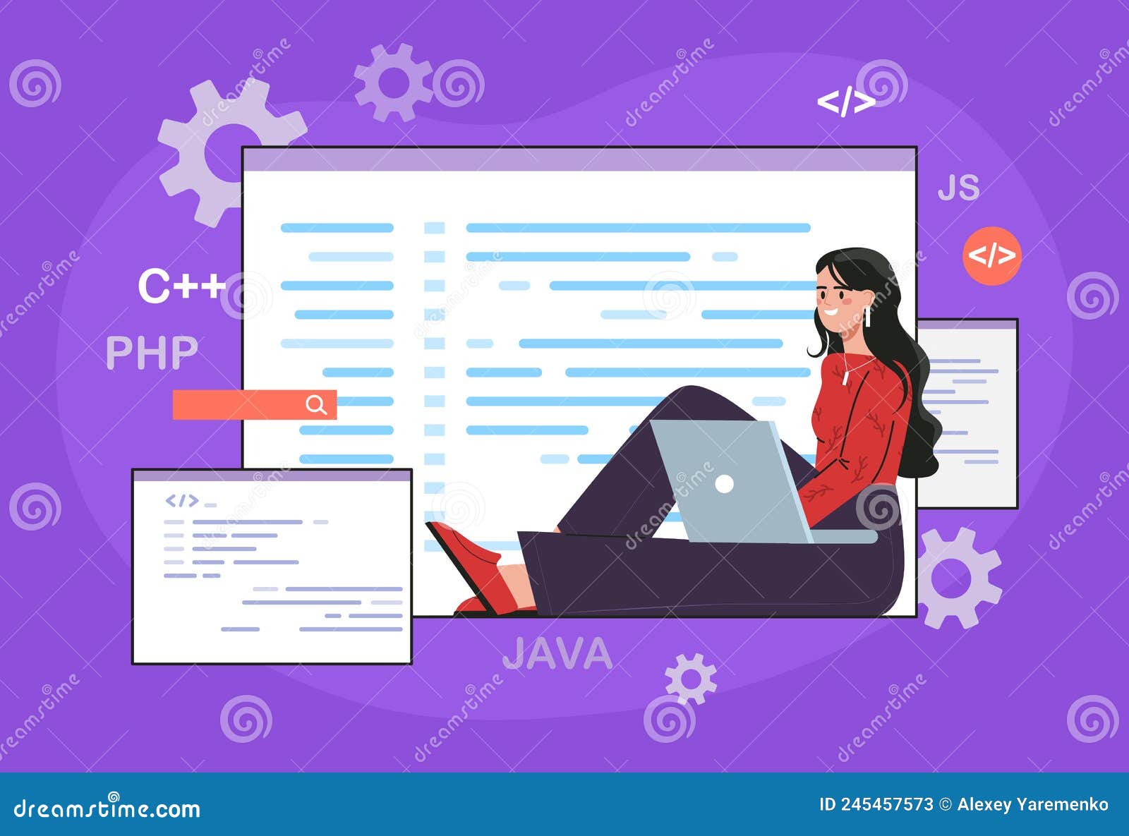 Software Development Process Concept Stock Vector - Illustration of ...