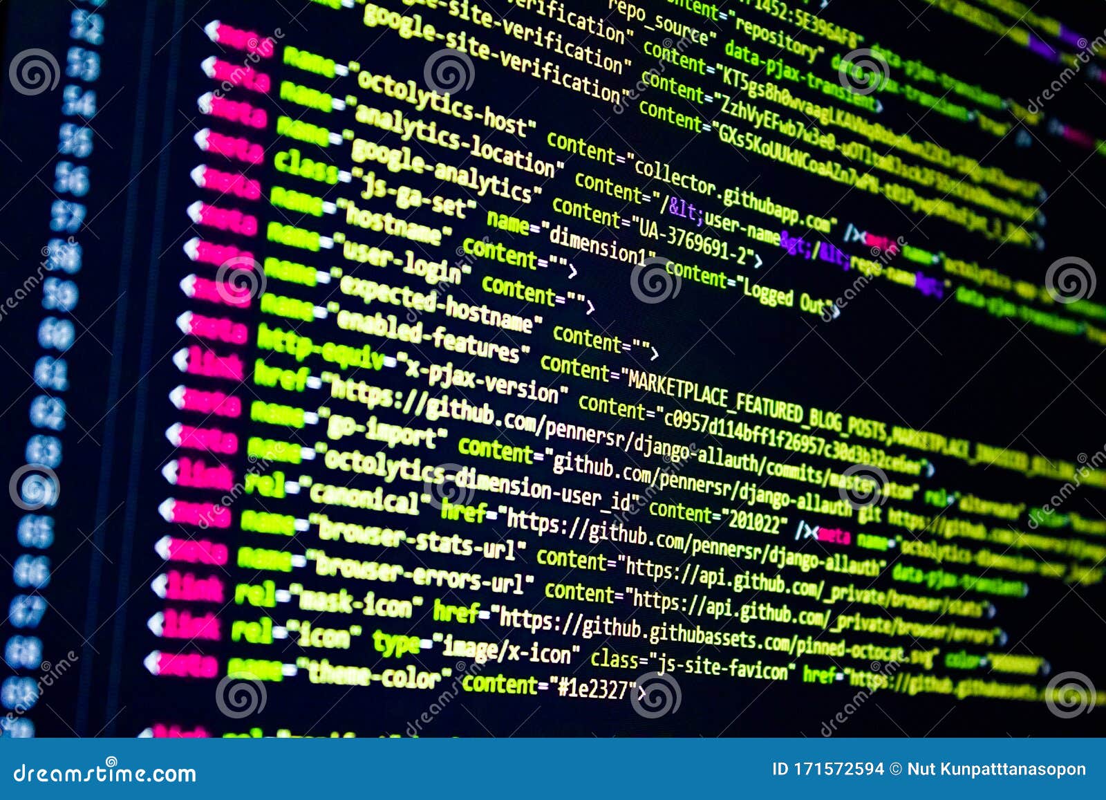 Software Source Code Screen. Programming Code. Writing Script Stock Photo -  Image of writing, computer: 171572594