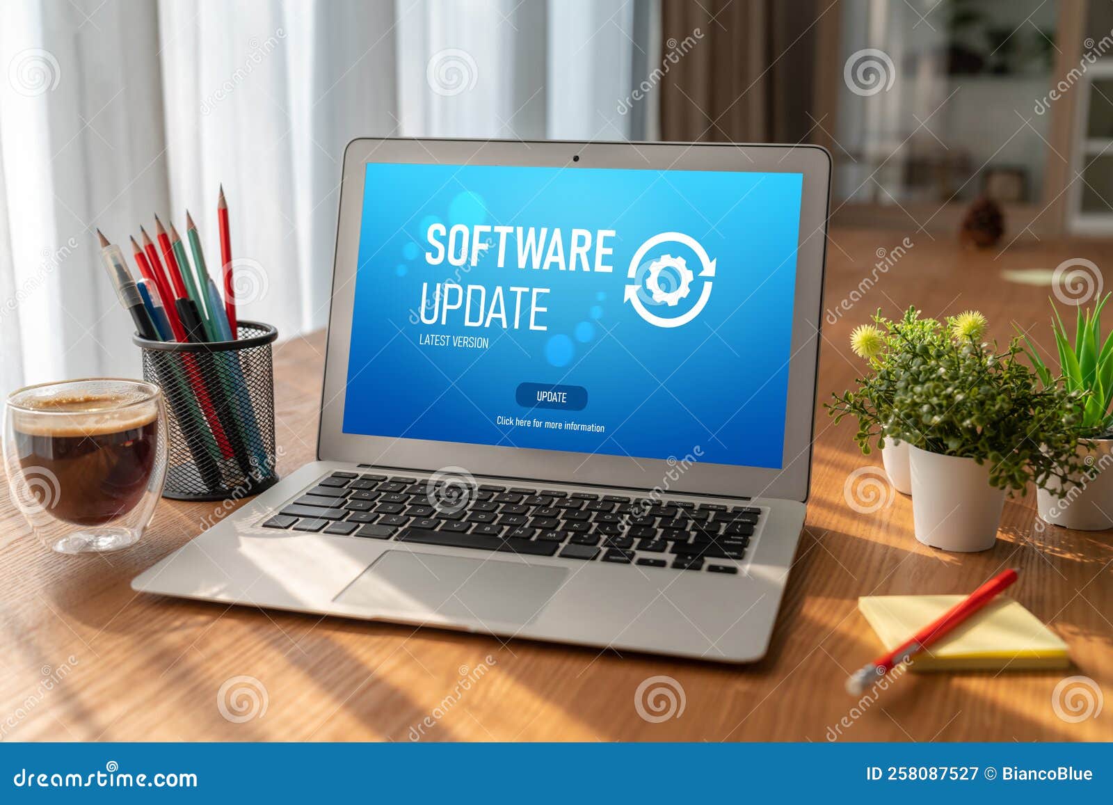 Software Update on Computer for Modish Version of Device Software Stock