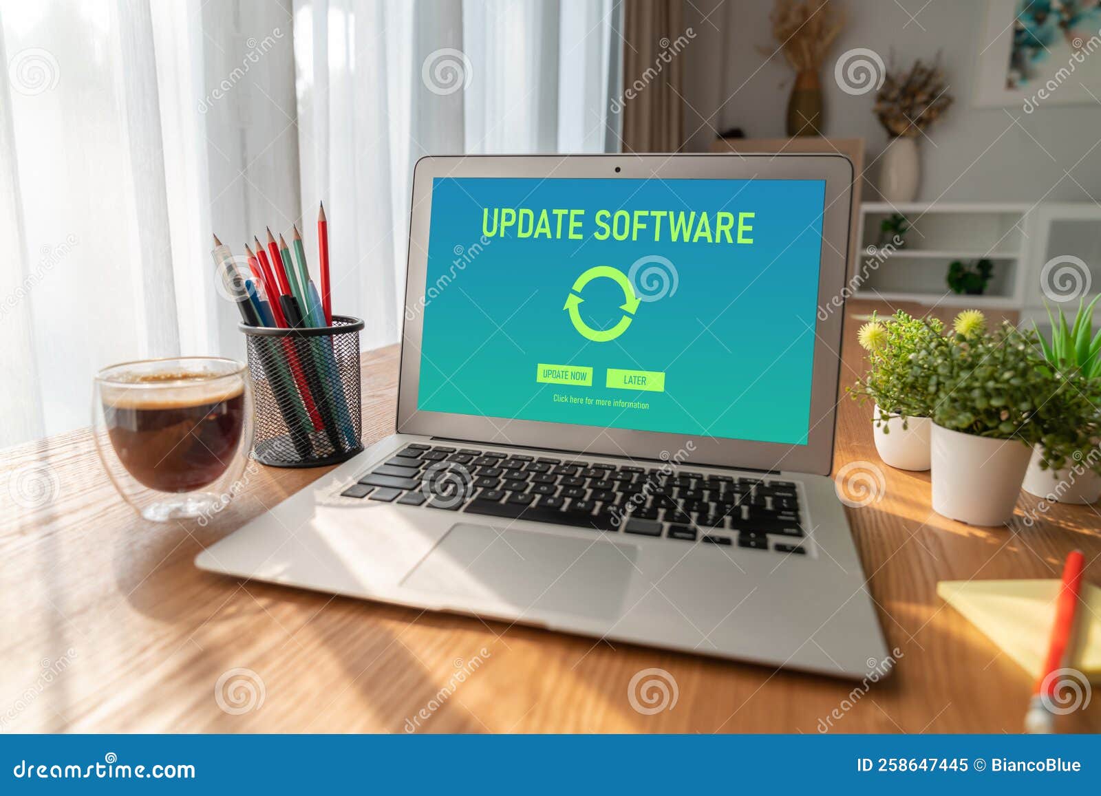 Software Update on Computer for Modish Version of Device Software Stock
