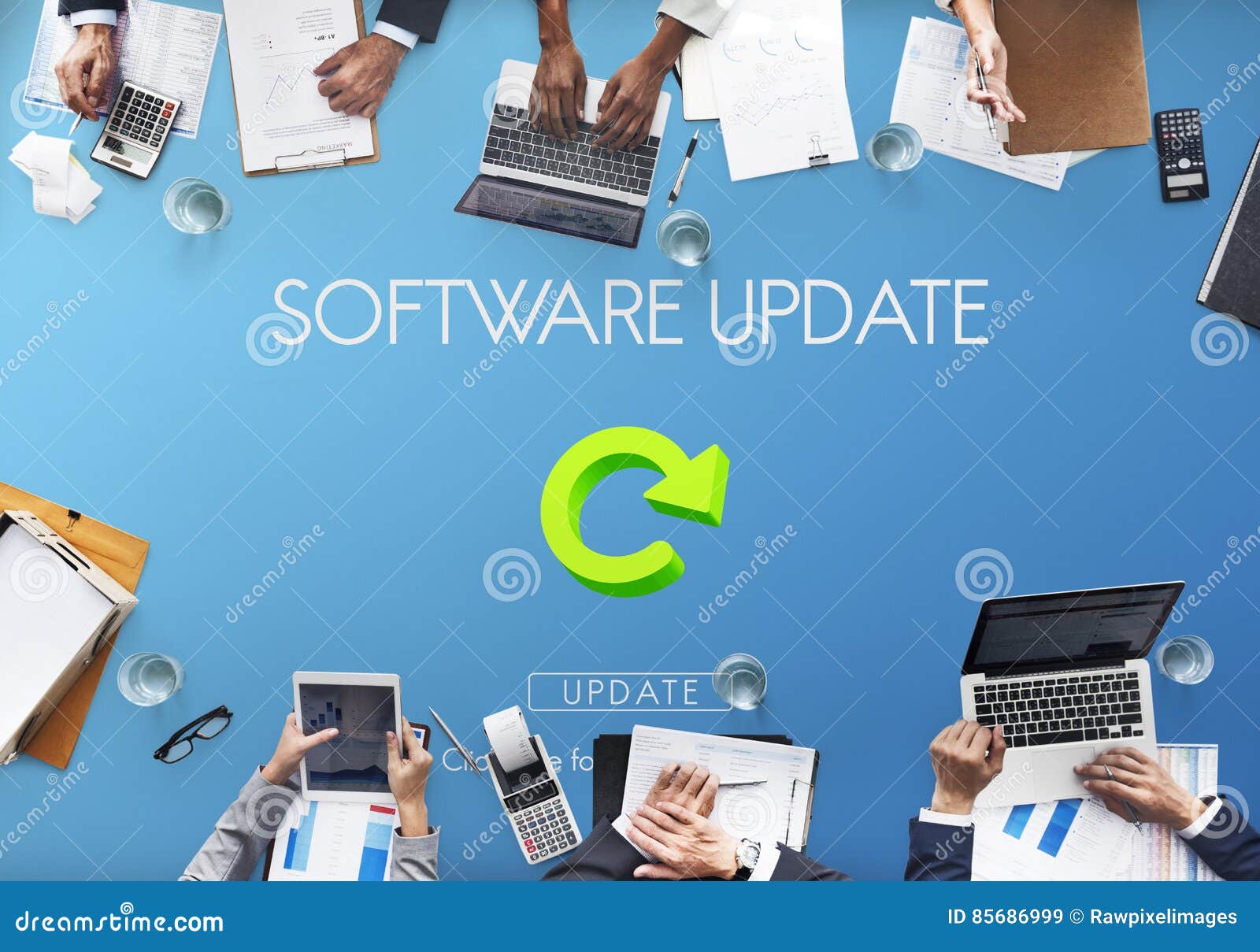 Software Update site page Networking Concept Stock Image Image