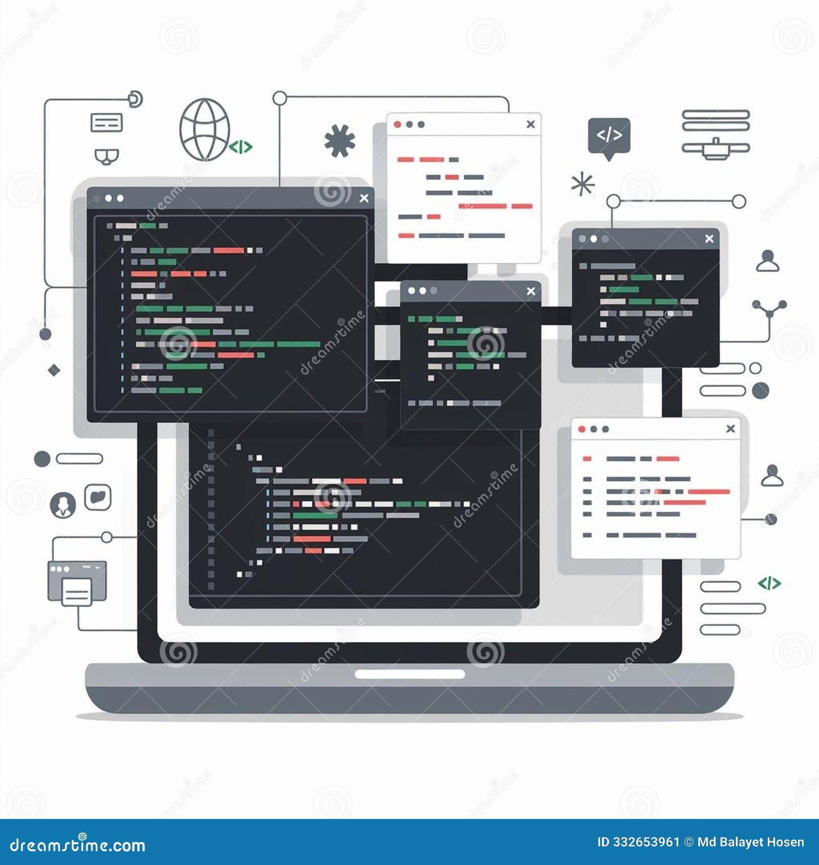 Software, Web Development, Programming Concept. Abstract Programming ...