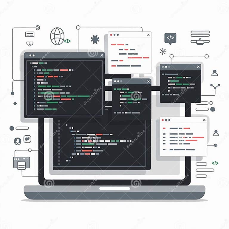 Software, Web Development, Programming Concept. Abstract Programming ...