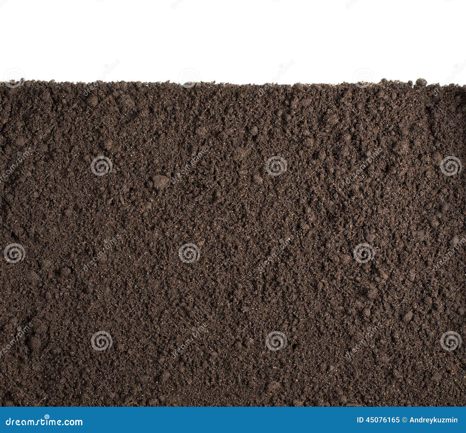 soil or dirt section  on white background