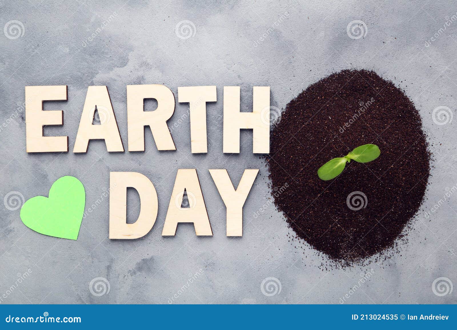 Soil with Green Sprout and Text Earth Day Stock Image - Image of ...