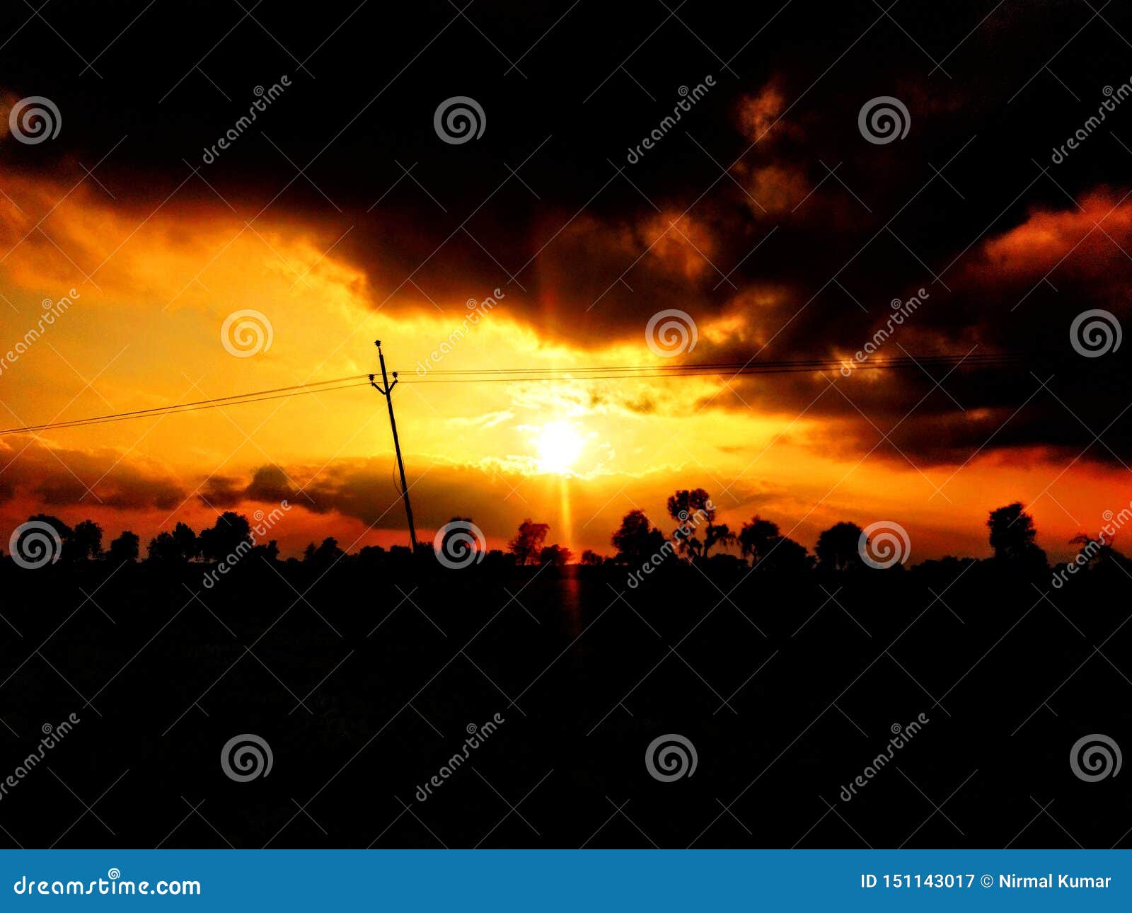 Sol, tarde, naturaleza, amarillento, impresionante, el sorprender, nublado