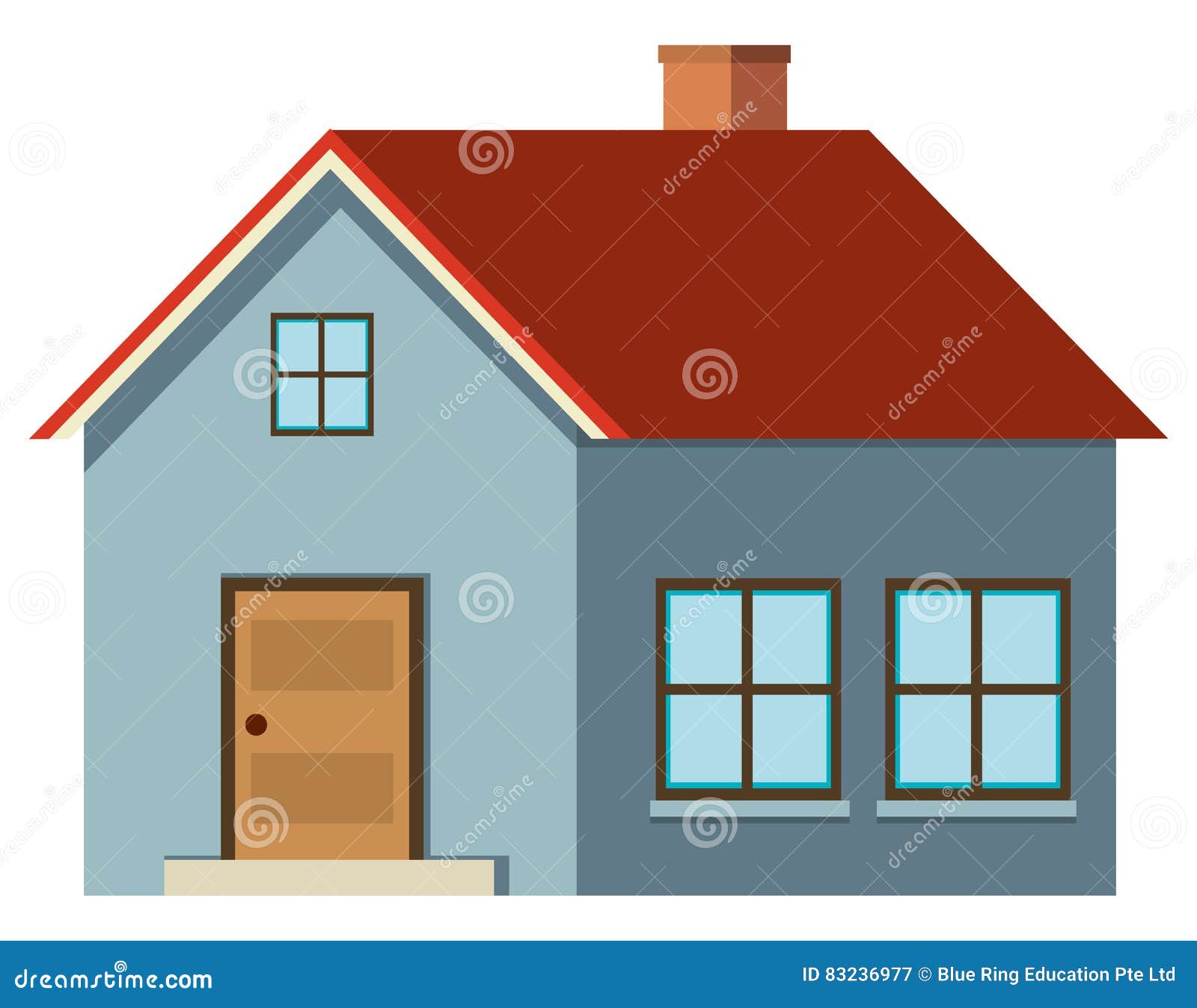 Sola Casa Pintada En Gris Ilustracion Del Vector Ilustracion De Pintada
