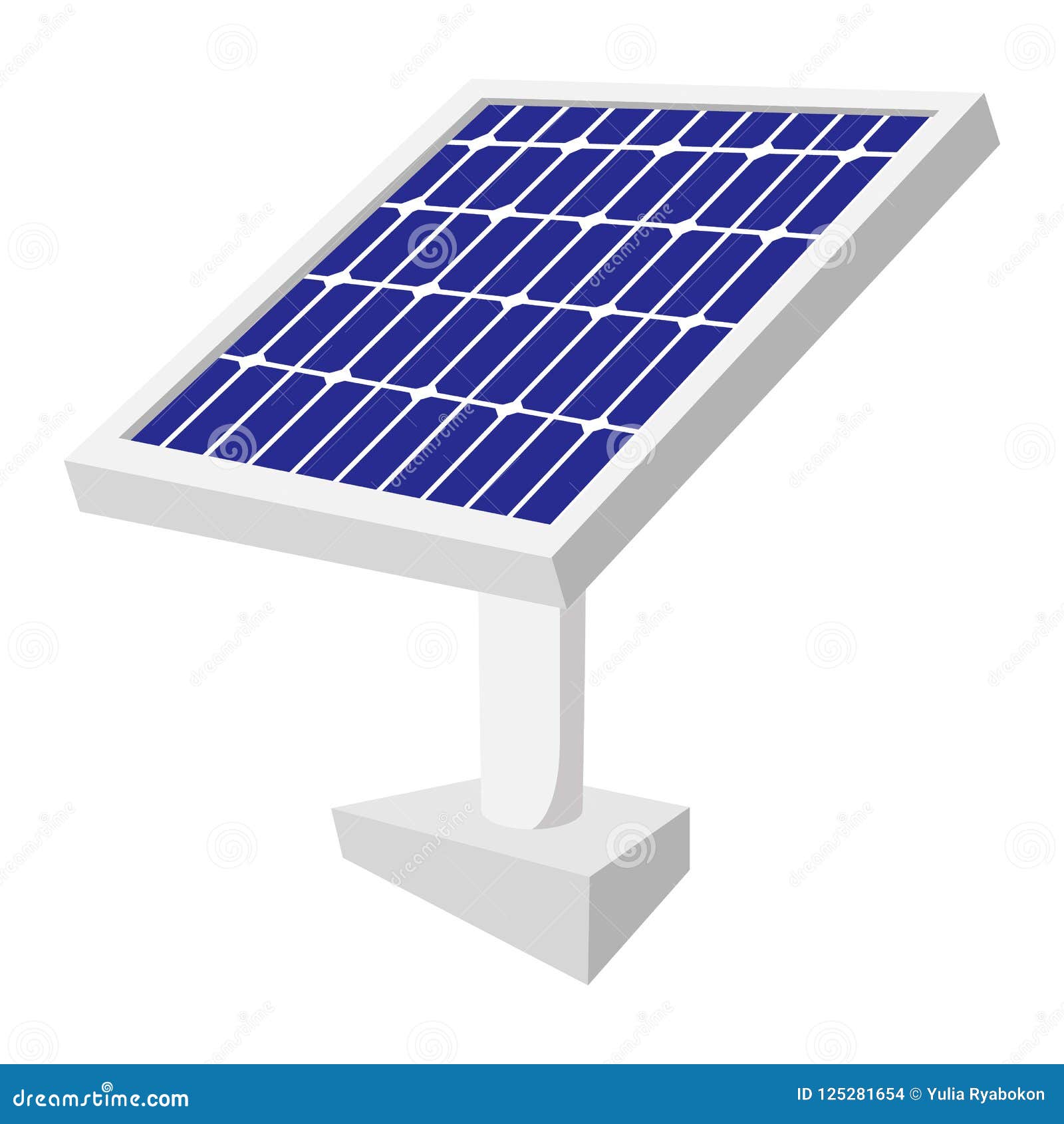 Solar battery cartoon icon stock illustration. Illustration of management -  125281654