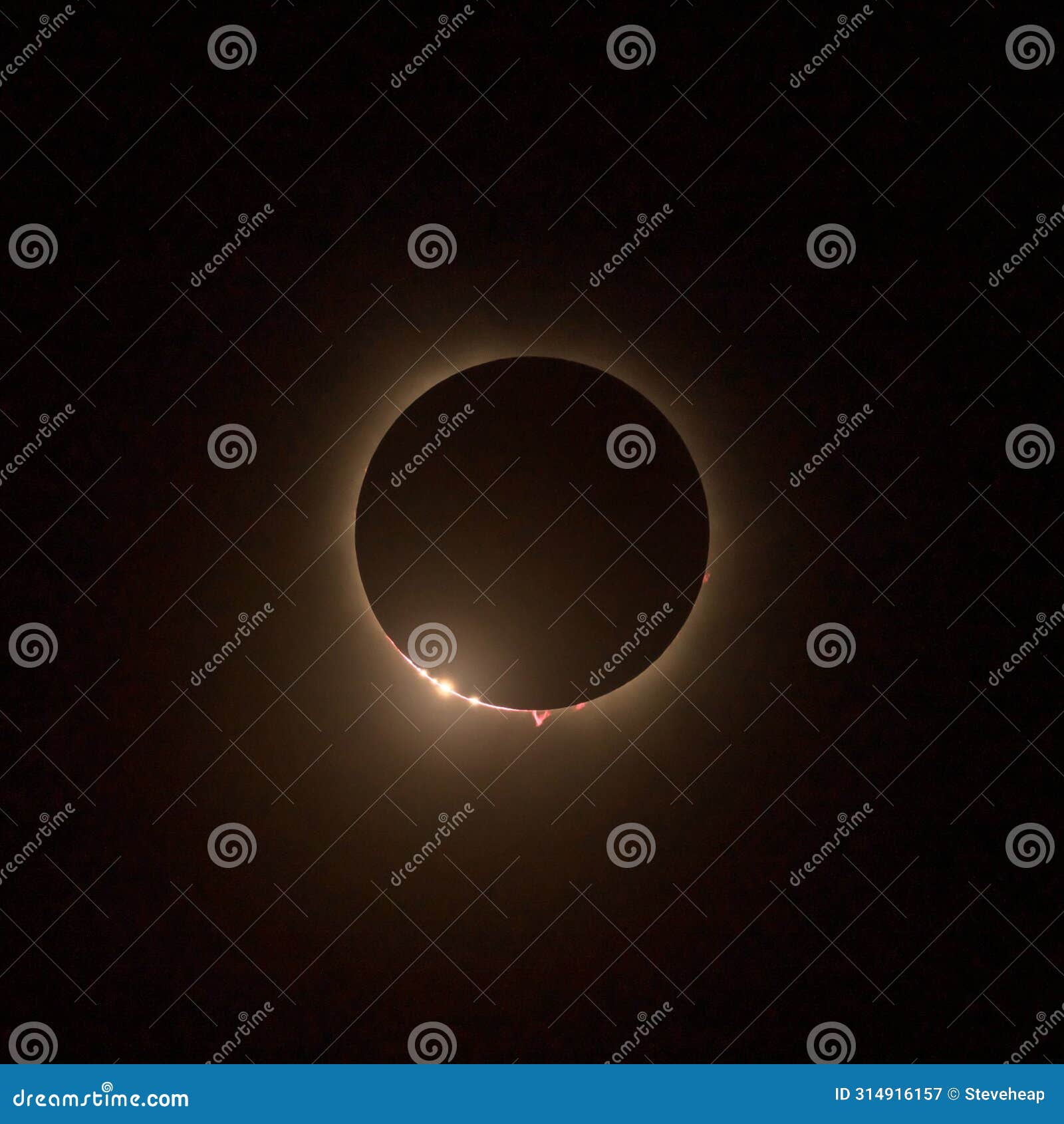 solar eclipse with the light being seen through lunar canyons.