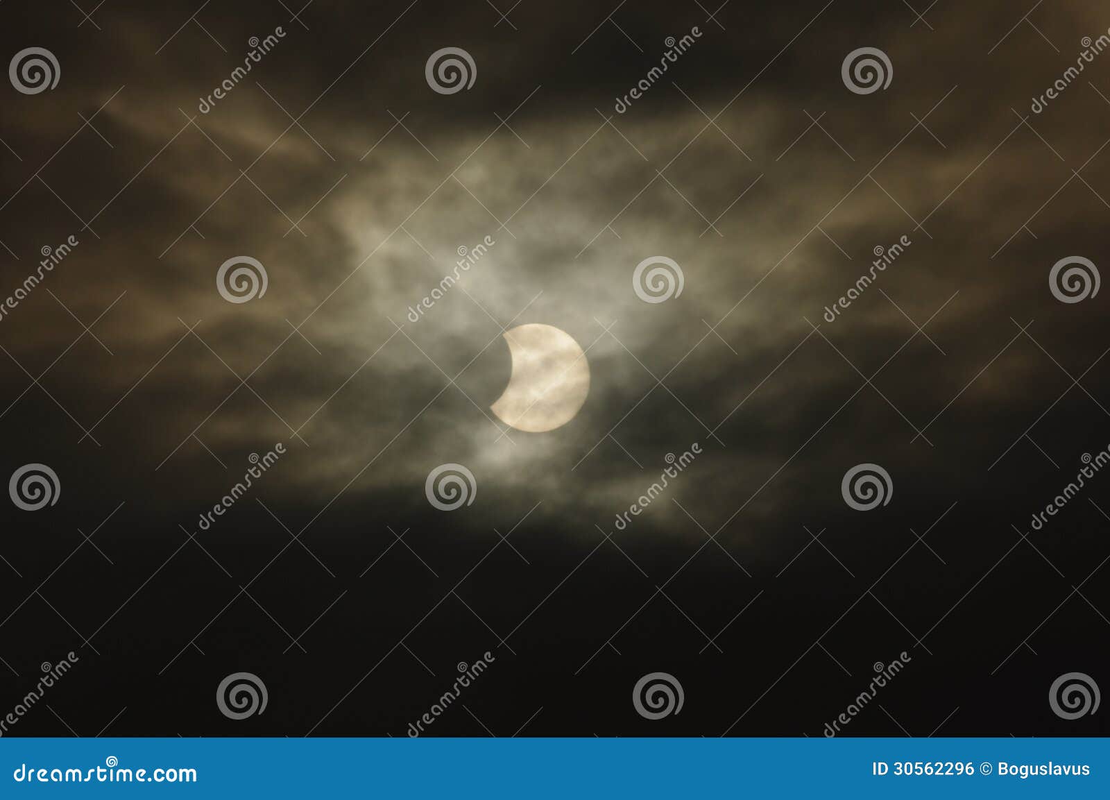 Solar eclipse. The picture shows solar eclipse of January 2011, the fourth, seen from Polish.