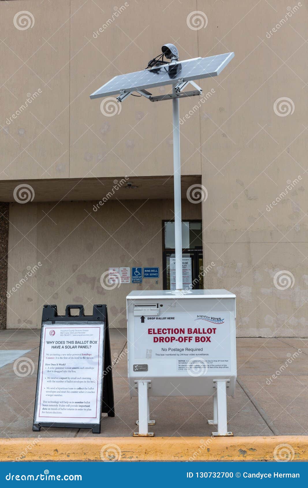 Solar Election Ballot Dropoff Box. Editorial Image Image of