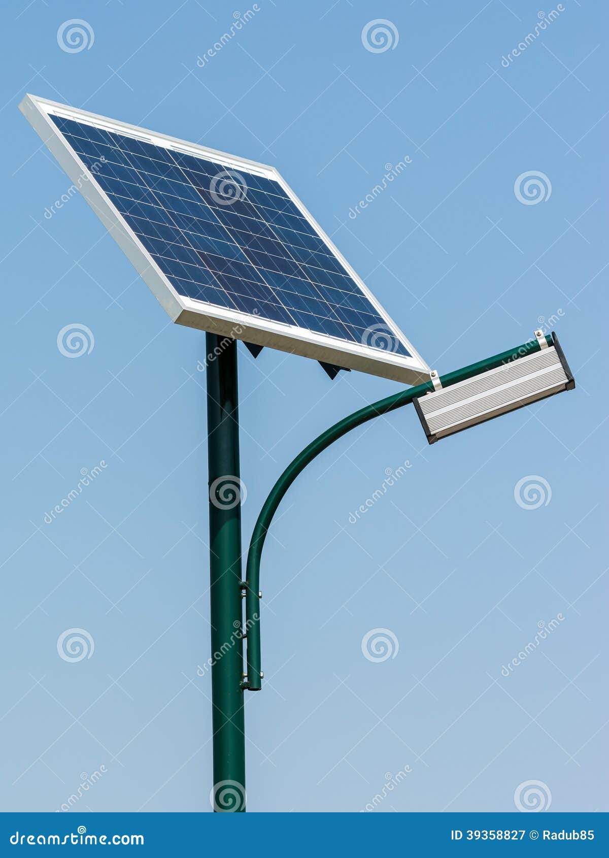 Solar Energy Light Post stock image. Image of panel, cell 39358827