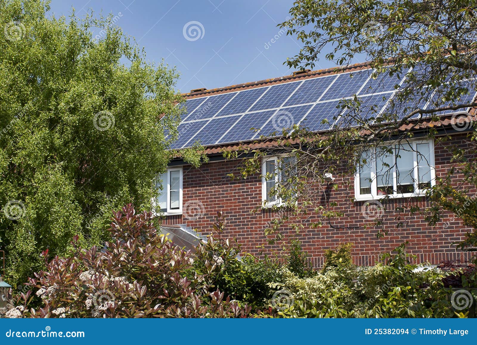 Solar house stock photo. Image of england, power, british 25382094