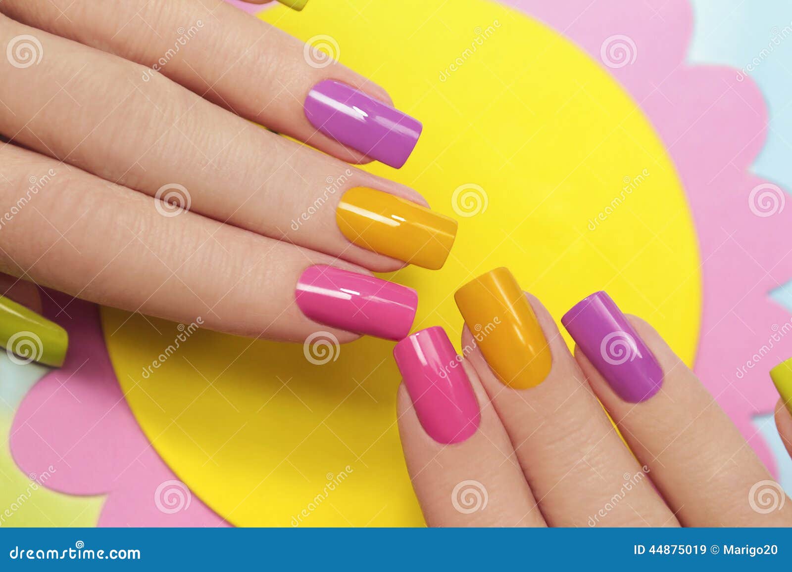 Solar manicure. stock image. Image of long, color, acrylic - 44875019