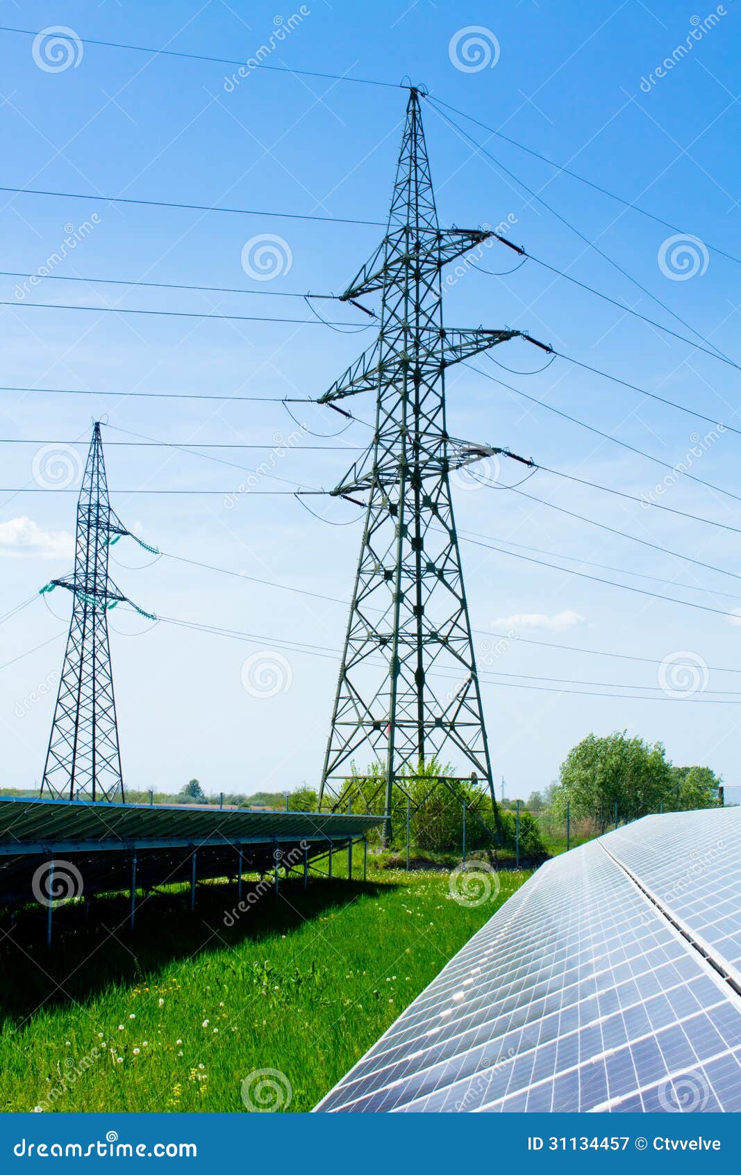 Solar panel stock image. Image of energy, cable, high 31134457
