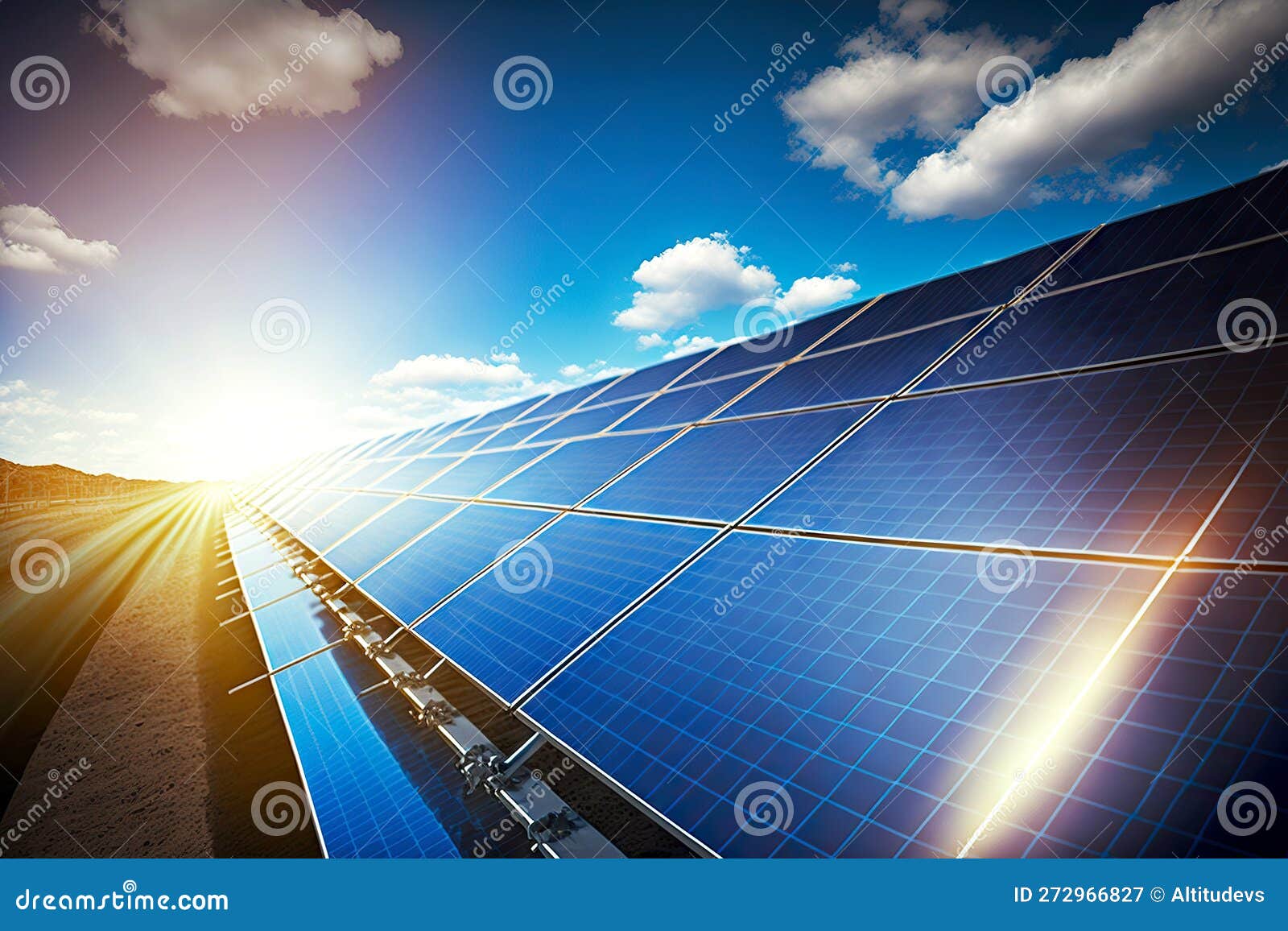 Solar Panel Care for Environment and Saving S Resources Stock