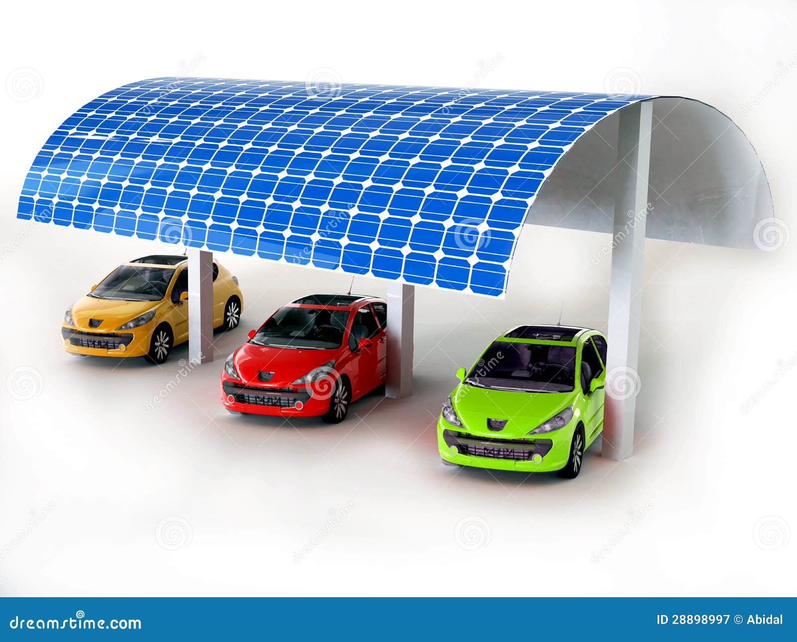 Solar panel for cars stock illustration. Illustration of electric