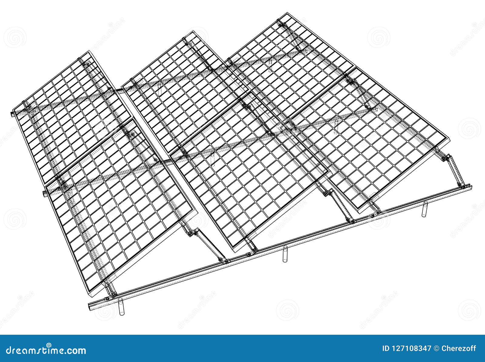 Solar Panel Concept stock vector. Illustration of rendering - 127108347