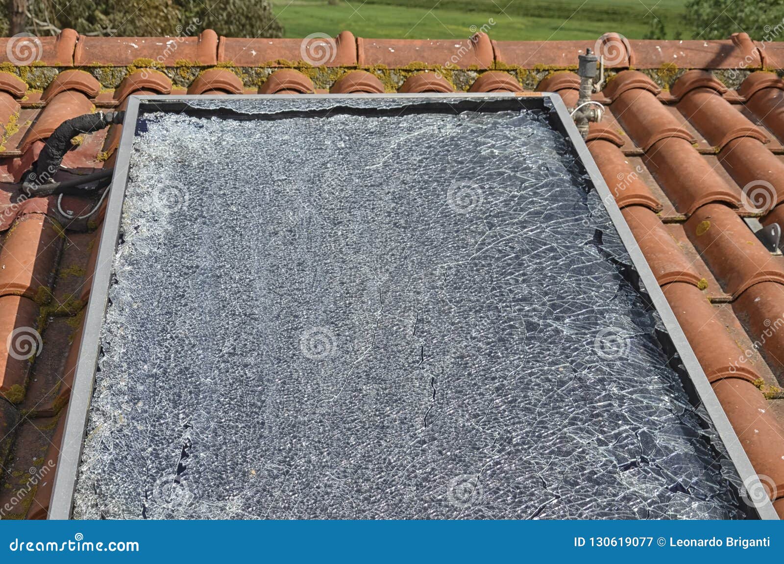 Solar Panel Damaged after Hail Stock Image Image of renewable, hail