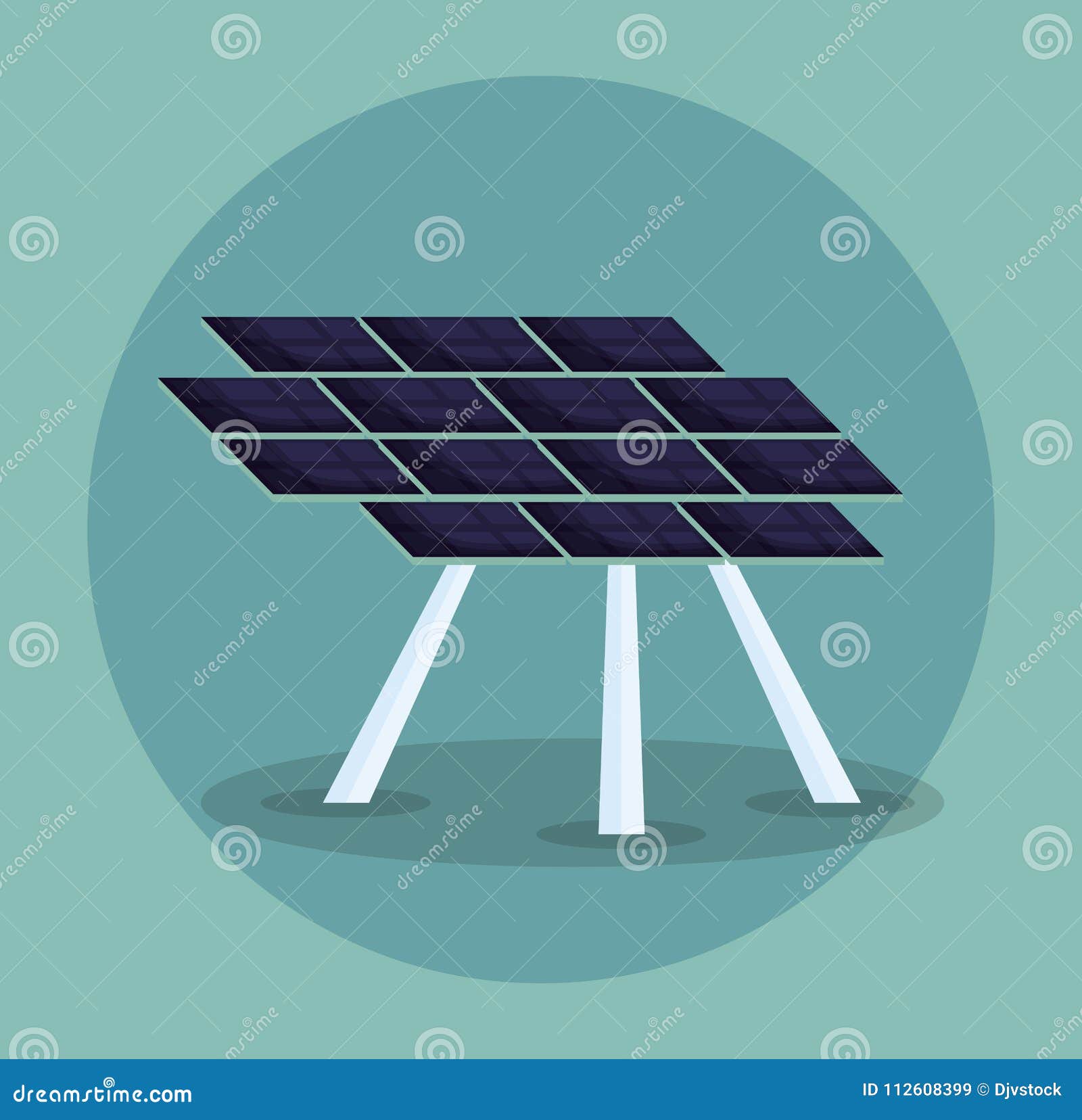 Solar panel icon stock vector. Illustration of power 112608399