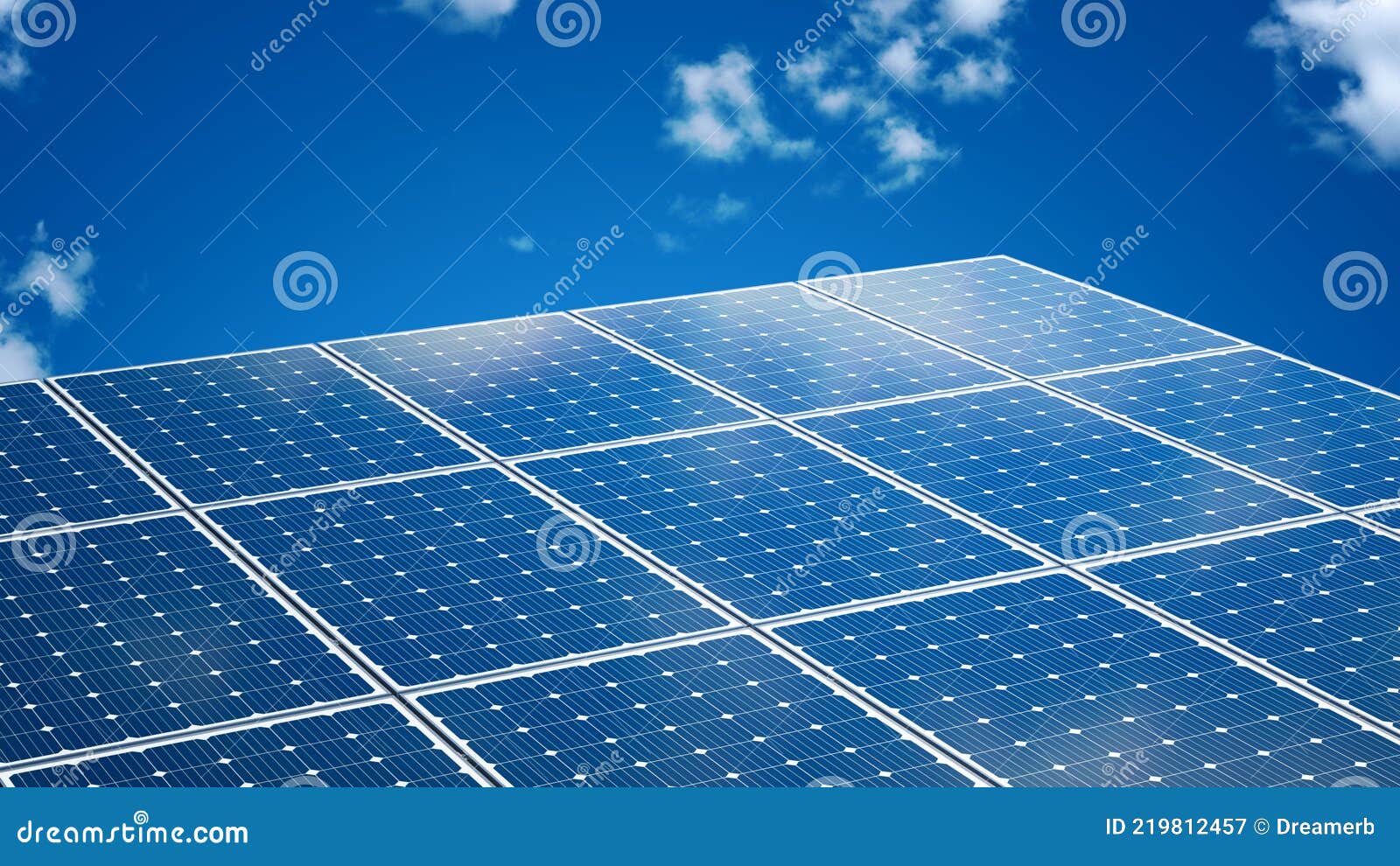 Solar Panel Isolated On A Blue Sky Solar Pv Modules Clouds Stock Illustration Illustration Of Clouds Environment