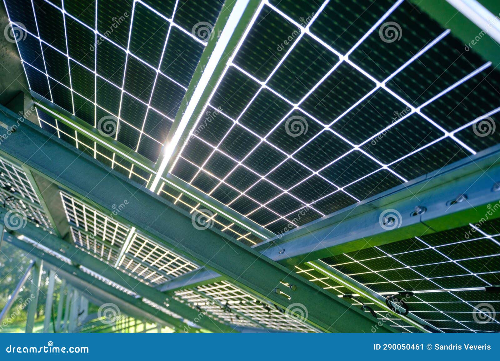 solar panel with nano coating. renewable energy from the sun, green energy, concept generate energy. view of the panels